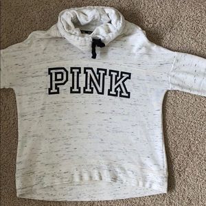 Pink Victoria’s Secret white sweatshirt